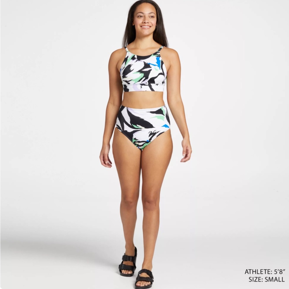 New! DSG Women’s Tomie Printed Two Piece swimsuit in Rush Floral size M/L